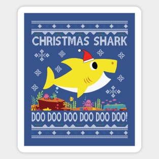 Baby Shark Christmas Knit Magnet